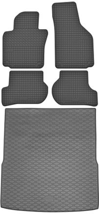 OEM Juego De Alfombrillas De Goma Para Coche Y Maletero Para Vw Passat B6 B7 Kombi (2005-2014)