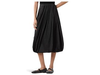 AllSaints Nia Skirt Womens Skirt Black 1 : UK 16 (US Womens 12), Cotton