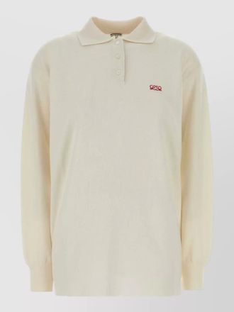 Loewe stretch cashmere blend long sleeve polo