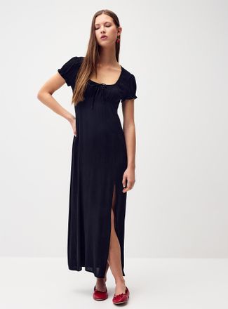 Twik Womens Crinkled-effect maxi dress