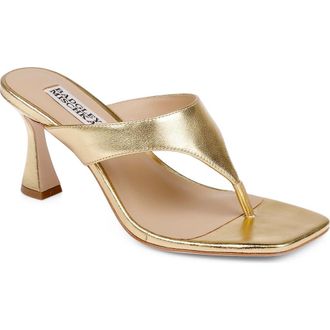 Badgley Mischka Whitley Flip Flop in Gold Metallic at Nordstrom, Size 8.5