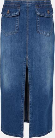 Chloé denim midi skirt - women - Fabric - 36 - Blue from