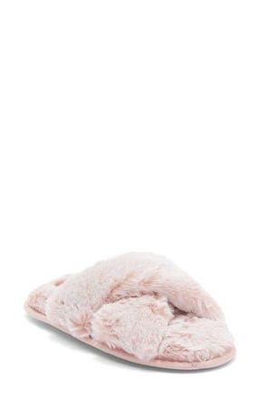 Rachel Roy Cody Faux Fur Slipper in Pink at Nordstrom Rack, Size Large
