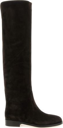 Gianvito Rossi Brown Suede Leather Over The Womens Knee