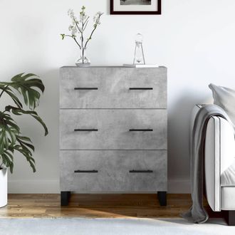 vidaXL Vidaxl - Aparador De Madera De Ingenier&iacute;a Gris Hormig&oacute;n 69,5x34x90 Cm
