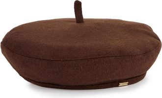 Eugenia Kim Eugenia Kim Carter Wool-blend Beret - Chocolate - One Size