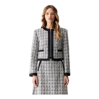 Karl Lagerfeld Dames, Jassen, Zwart, Maat: S Wol