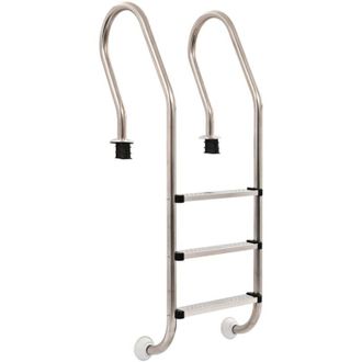 vidaXL Vidaxl - Escalera De Piscina 3 Pelda&ntilde;os Acero Inoxidable 304 120 Cm