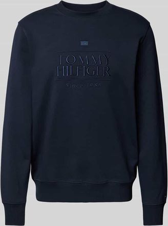 Tommy Hilfiger Regular Fit Sweatshirt aus reiner Baumwolle in Marine, Größe L