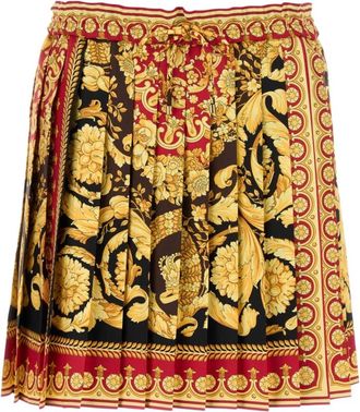Versace Gedrukte zijden minirok - Dames - Korte rokken - Veelkleurig - XS - Rokken