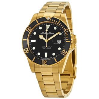 Mathey-Tissot Mathy Vintage Quartz 42mm Black Dial Mens Watch H9010PN