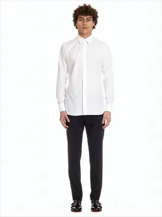 Lardini Ceremony Shirt with Covered Buttons