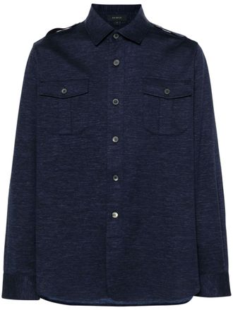 Sease Camicia con effetto m&eacute;lange - Blu