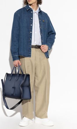 Ferragamo Denim Shirt, Mens, Blue