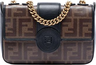 Fendi Pre-owned Fendi Mini FF 1974 Glazed Fabric Stamp Patch Crossbody Ladies 329GQM9S5OXPA3YA