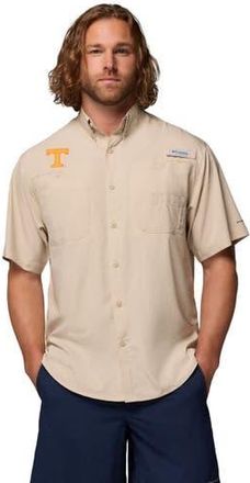 Columbia Mens Columbia Tan Tennessee Volunteers Tamiami Omni-Shade Button-Down Shirt at Nordstrom, Size X-Large