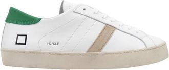 D.A.T.E. White Green Hill Calf Sneakers - Heren - Sneakers - Wit - 40 EU - Schoenen