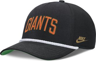 Nike San Francisco Giants Rise Nike Mens MLB Adjustable Hat in Black | NB4508ZEG83-D8K
