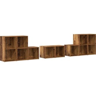 vidaXL Vidaxl - Juego De Muebles De Tv 8 Pcs Madera Vieja 37 X 35 X 72 Cm