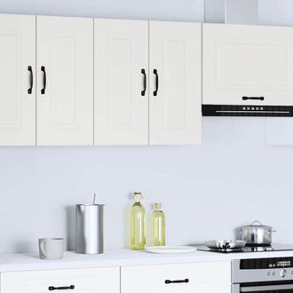 vidaXL Pensile da Cucina Kalmar Bianco in Legno Multistrato - Vidaxl