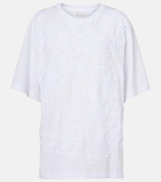 Dries Van Noten Embroidered oversized cotton T-shirt