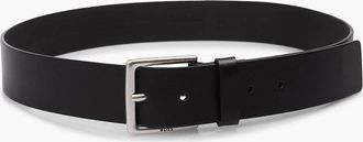 HUGO BOSS Mens Rummi Pin Buckle Belt in Italian Leather - Black - Size: 34 inch