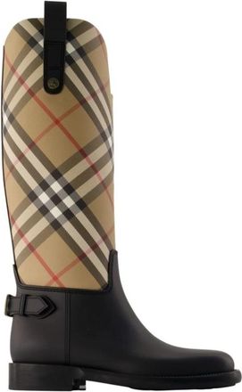 Burberry Check Cavalier Outdoor Laarzen - Dames - Hoge Laarzen - Veelkleurig - 37 EU - Katoen - Schoenen