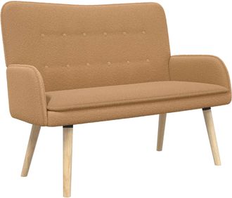 vidaXL Sof&aacute; De 2 Plazas Beige 115 X 61 X 87 Cm Boucl&eacute; Vidaxl