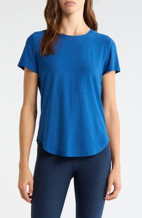Beyond Yoga On the Down Low T-Shirt in Marine Blue Heather at Nordstrom, Size X-Small