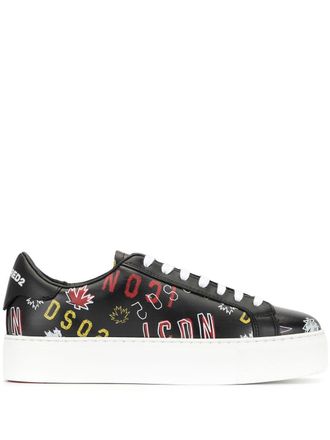 Dsquared2 Sneakers Icon con stampa - Nero