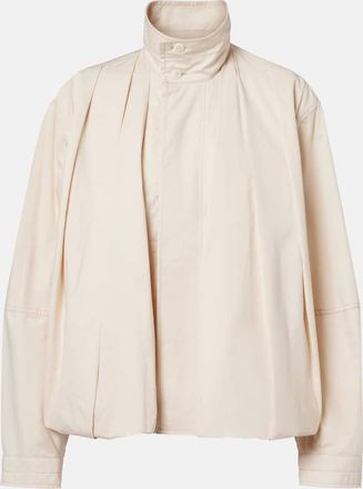 Christophe Lemaire Pleated cotton satin jacket