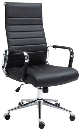 Clp Silla De Oficina Kolumbus En Cuero Original Negro