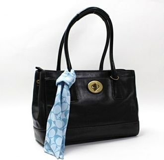 Coach Black Leather Tote Bag (Pre-Owned)