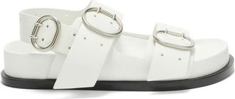 Jil Sander open-toe buckled leather sandals - women - Ovine Leather (top grain)/Calf Leather/Calf Leather - 39 - White