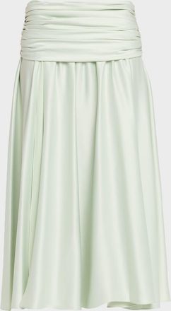 SIMKHAI Gianna Draped Midi Skirt