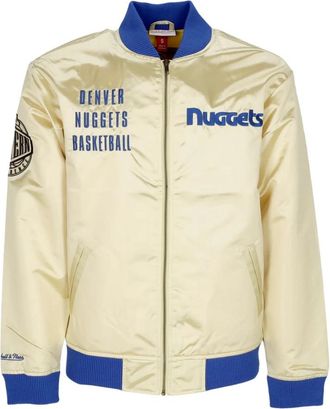 Mitchell & Ness Denver Nuggets Vintage Bomber Jacket - Heren - Bomber jackets - Geel - M - Katoen - Jassen
