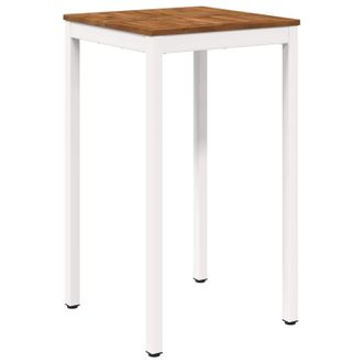 vidaXL Mesa De Bar Para Jard&iacute;n Natural Y Blanco 60 X 60,5 X 105 Cm Vidaxl