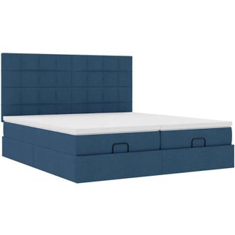 vidaXL Estructura De Cama Otomana Con Colchones Tela Topo 200x200cm Vidaxl