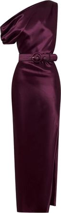 Nicholas Eartha one-shoulder belted maxi dress - Purple