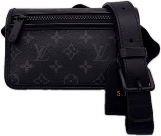 Louis Vuitton Monogram Eclipse Black Gray Coated Canvas Leather Shoulder Bag (Pre-Owned)