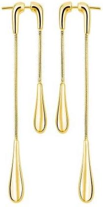 Lucy Quartermaine Double Drop Earrings front and back in Gold at Nordstrom