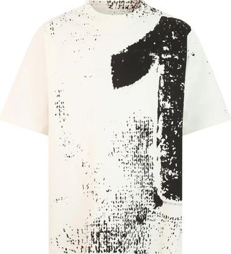 Maison Margiela 10 Print Katoenen T-shirt - Heren - T-shirts - Wit - M - Katoen - Tops