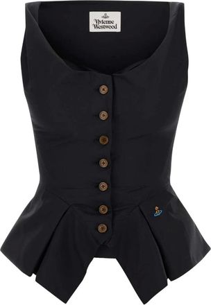 Vivienne Westwood Jassen, Dames, Zwart, M, Katoen, Monday Vest