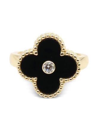 Van Cleef & Arpels Anello in oro giallo 18 carati con diamante e onice