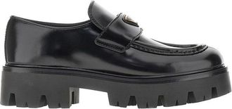 Prada Leather loafers with lug sole Woman 37+