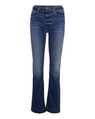 Pinko Flared Jeans with Love Birds Motif