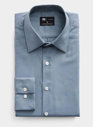 Le 31 Mens Solid fine twill shirt Standard fit