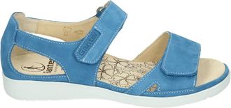 Ganter Blauwe Sportieve Slippers met Uitneembaar Voetbed - Dames - Sleehakken - Blauw - 42 EU - Leer - Schoenen