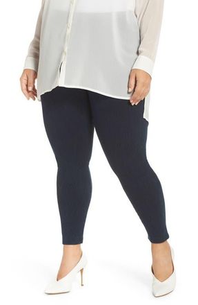 Lyss&eacute; ntials High Rise Stretch Denim Leggings in Indigo at Nordstrom, Size 2X