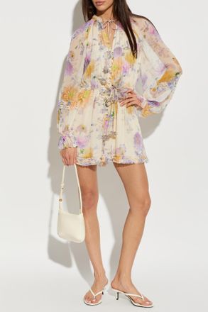 Zimmermann Floral Print Jumpsuit, Womens, Cream